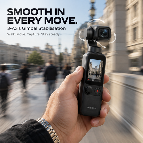 PicoCam™ 3-Axis Pocket Gimbal Camera